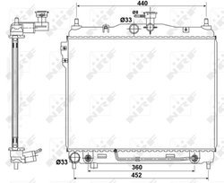 Radiator racire motor NRF 53173