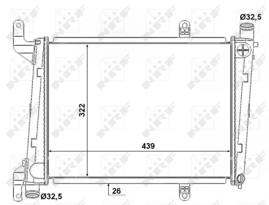 Radiator racire motor NRF 53193