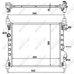 Radiator racire motor NRF 53195