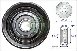 ROLA GHIDARE CUREA TRANSMISIE INA 532 0580 10 - Compatibil cu CIIMO, HONDA, HONDA (DONGFENG), HONDA (GAC)
