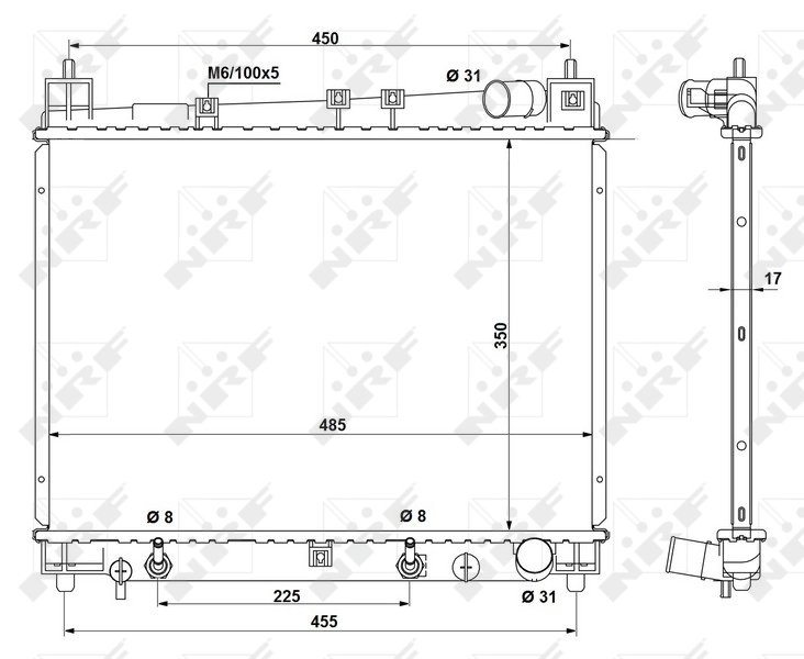 Radiator racire motor NRF 53212