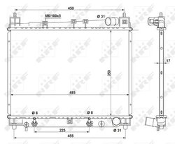 Radiator racire motor NRF 53212