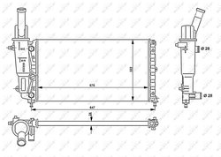 RADIATOR RACIRE MOTOR NRF 53225 - Compatibil cu LANCIA