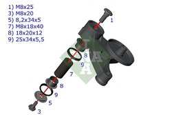 Set reparatie, brat tensionare curea trapezoidala INA 533 01