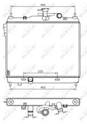 Radiator racire motor NRF 53360