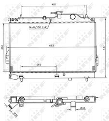 Radiator racire motor NRF 53364