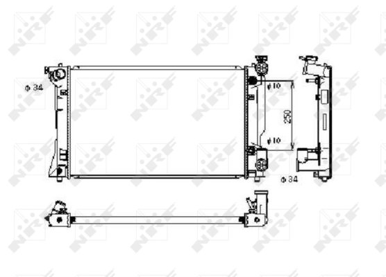 RADIATOR RACIRE MOTOR NRF 53395 - Compatibil cu TOYOTA