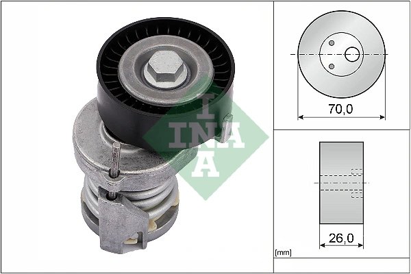 INTINZATOR CUREA DISTRIBUTIE INA 534 0123 20 - Compatibil cu AUDI, SEAT, SKODA, VW, VW (SVW)