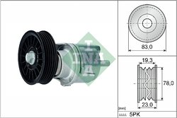 INTINZATOR CUREA DISTRIBUTIE INA 534 0185 10 - Compatibil cu AUDI, VW