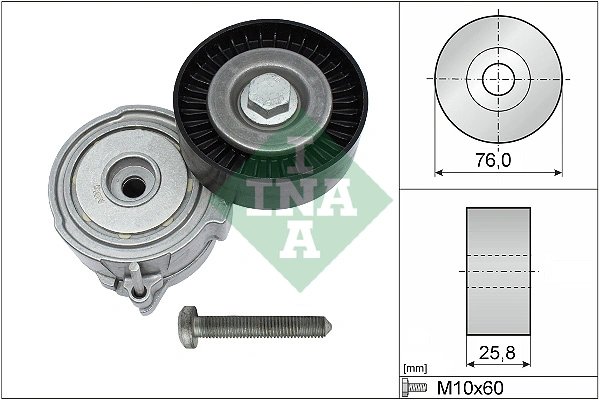 INTINZATOR CUREA DISTRIBUTIE INA 534 0375 10 - Compatibil cu AUDI, AUDI (FAW), PORSCHE, VW