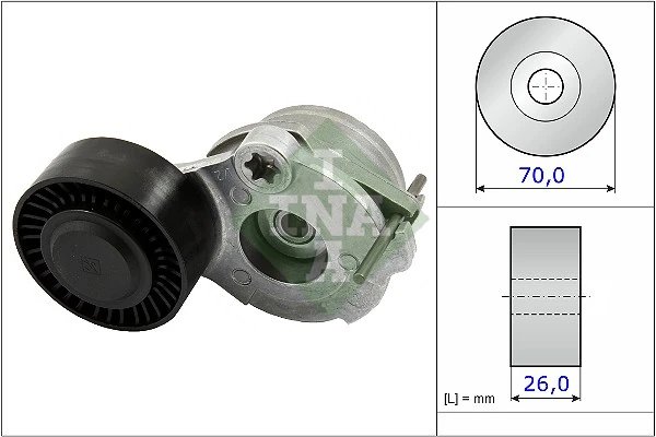INTINZATOR CUREA DISTRIBUTIE INA 534 0470 10 - Compatibil cu AUDI, PORSCHE, VW