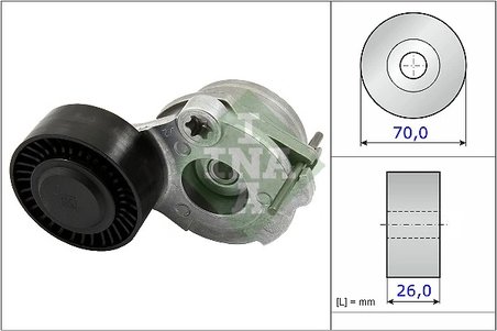 INTINZATOR CUREA DISTRIBUTIE INA 534 0470 10 - Compatibil cu AUDI, PORSCHE, VW