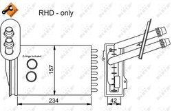 SCHIMBATOR CALDURA INCALZIRE HABITACLU NRF 53402 - Compatibil cu AUDI, SEAT, SKODA, VW