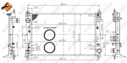 Radiator racire motor NRF 53454