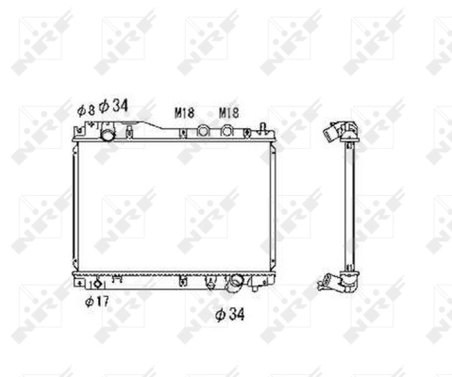 RADIATOR RACIRE MOTOR NRF 53461 - Compatibil cu HONDA
