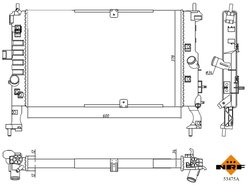 Radiator racire motor NRF 53475A