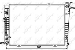 Radiator racire motor NRF 53498