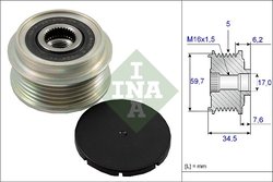 Fulie alternator INA 535 0034 10