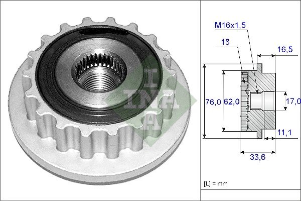 FULIE ALTERNATOR INA 535 0118 10 - Compatibil cu VW