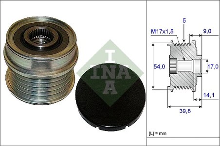 FULIE ALTERNATOR INA 535 0171 10 - Compatibil cu ABARTH, ALFA ROMEO, CHRYSLER, FIAT, JEEP, LANCIA, OPEL, VAUXHALL