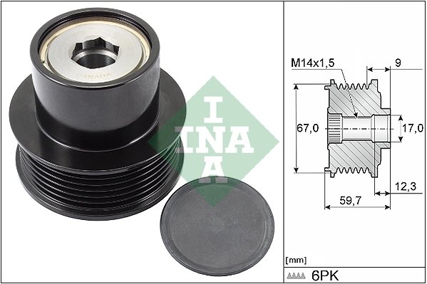 Fulie alternator INA 535 0288 10
