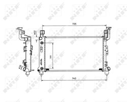 RADIATOR RACIRE MOTOR NRF 53501 - Compatibil cu CHRYSLER