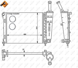 Radiator racire motor NRF 53526