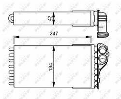 Schimbator caldura incalzire habitaclu NRF 53557