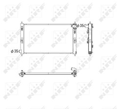 RADIATOR RACIRE MOTOR NRF 53593 - Compatibil cu CITROEN, MITSUBISHI, PEUGEOT