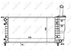 RADIATOR RACIRE MOTOR NRF 53601 - Compatibil cu FIAT