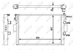 RADIATOR RACIRE MOTOR NRF 53652 - Compatibil cu IVECO