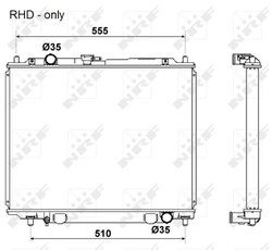 RADIATOR RACIRE MOTOR NRF 53666 - Compatibil cu MITSUBISHI