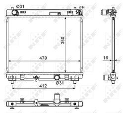 Radiator racire motor NRF 53667
