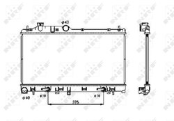 RADIATOR RACIRE MOTOR NRF 53700 - Compatibil cu SUBARU