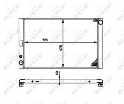 Radiator racire motor NRF 53716