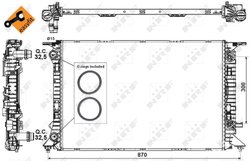Radiator racire motor NRF 53718