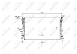 RADIATOR RACIRE MOTOR NRF 53743 - Compatibil cu FORD