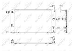 Radiator racire motor NRF 53747