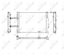 Radiator racire motor NRF 53755