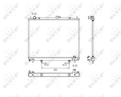 Radiator racire motor NRF 53754