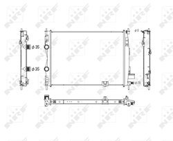 Radiator racire motor NRF 53756