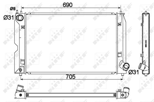 Radiator racire motor NRF 53765