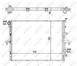 RADIATOR RACIRE MOTOR NRF 53798 - Compatibil cu AUDI, PORSCHE, VW
