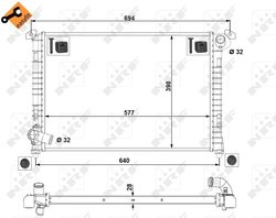 Radiator racire motor NRF 53807