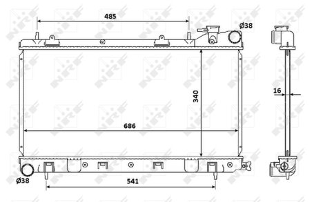 Radiator racire motor NRF 53815