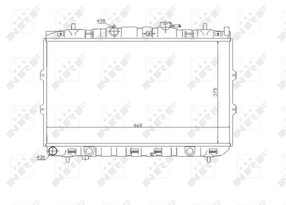 Radiator racire motor NRF 53819