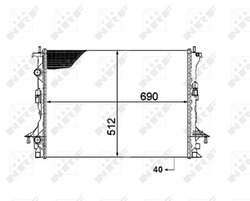 Radiator racire motor NRF 53820