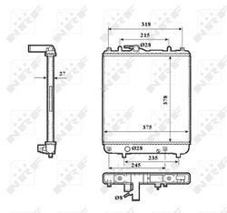 Radiator racire motor NRF 53825