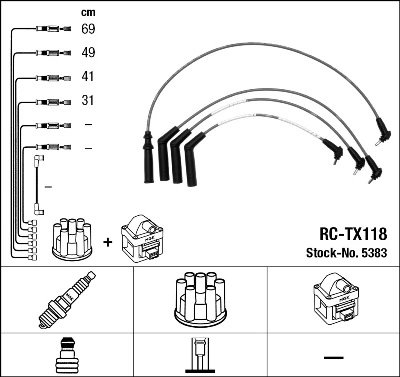 FISE BUJII NGK 5383 - Compatibil cu TOYOTA