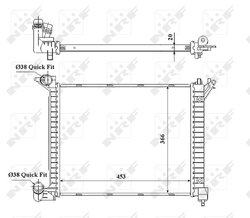 Radiator racire motor NRF 53841